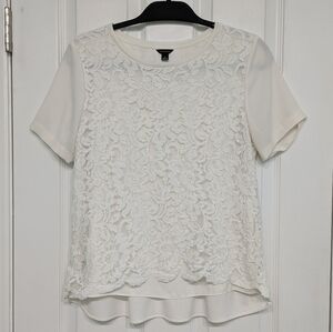 Elegant White Lace Women's Top